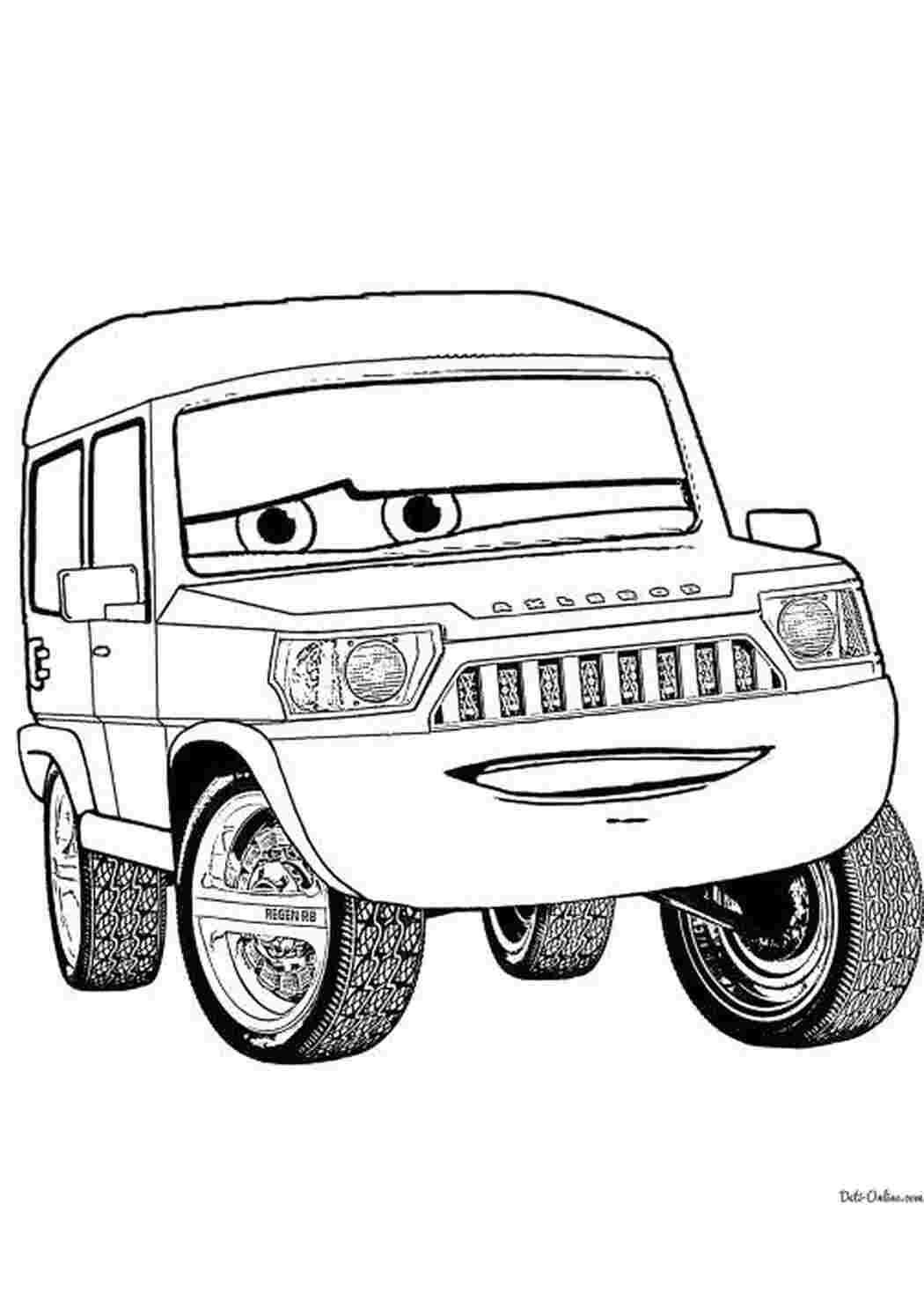 Раскраска Розфарбування джип Cherokee