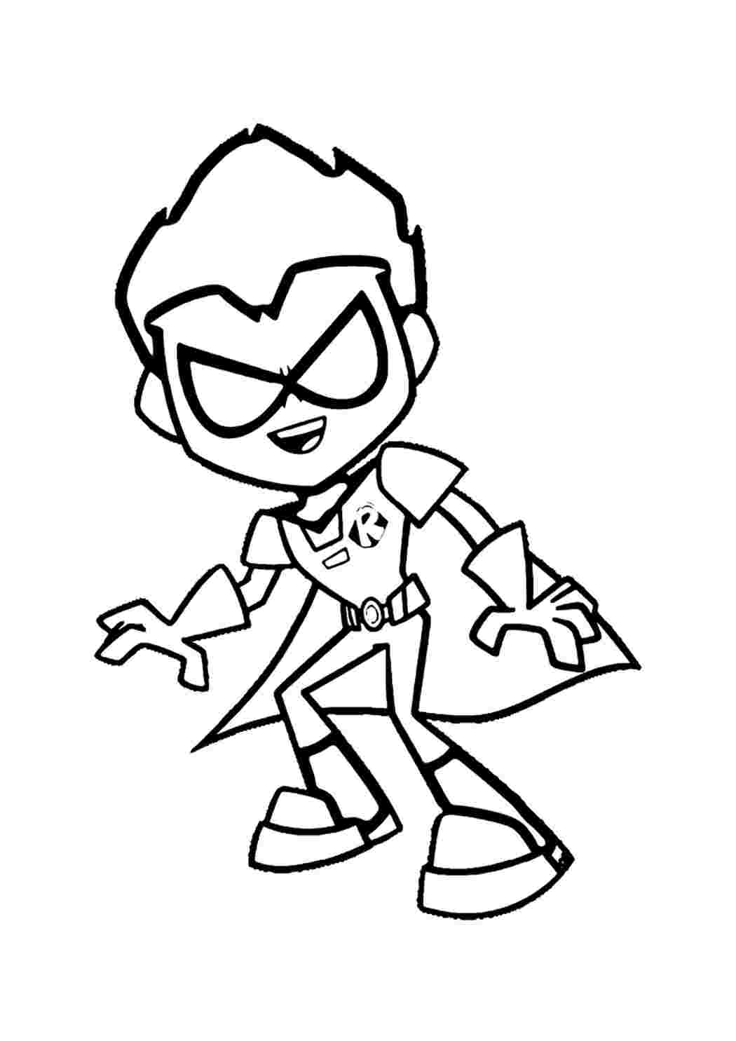 Раскраска Гарні розмальовки Маленький Робін