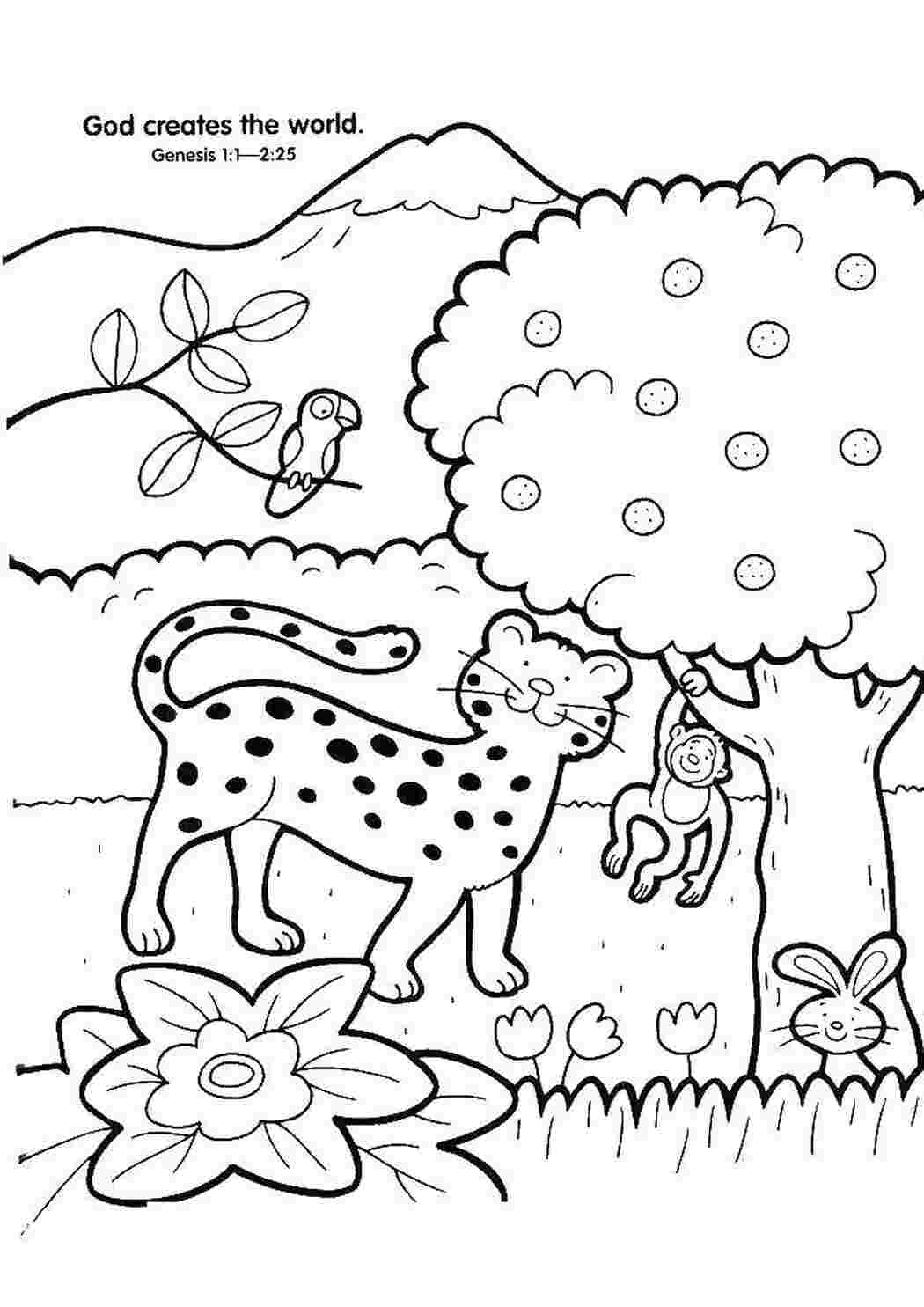 Раскраска Бог створив світ