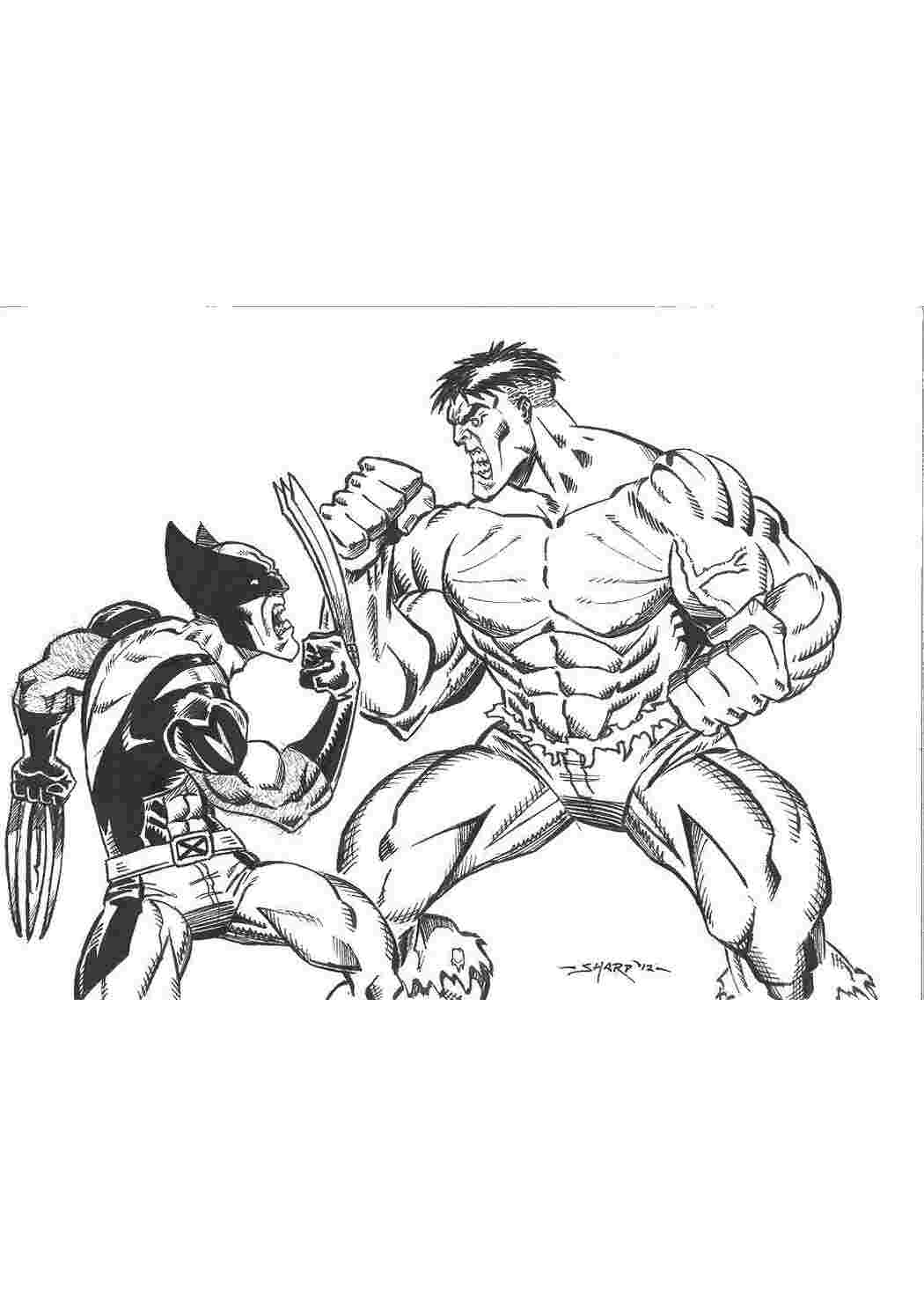 Раскраска Логан і звір