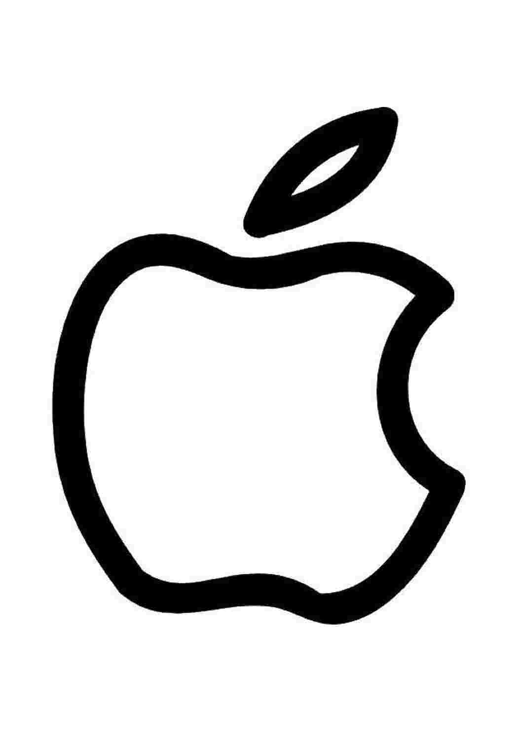 Раскраска Логотип Apple