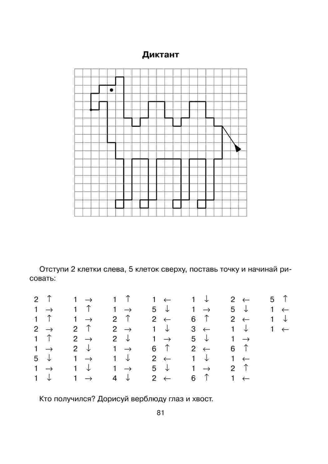 Раскраска Графічний диктант