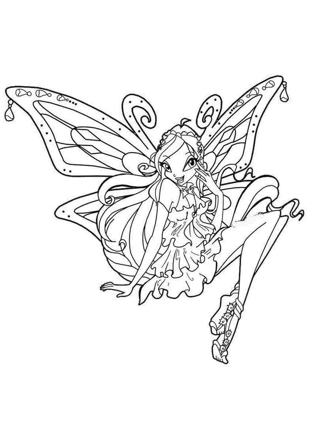 Раскраска Фея з мультфільму Winx