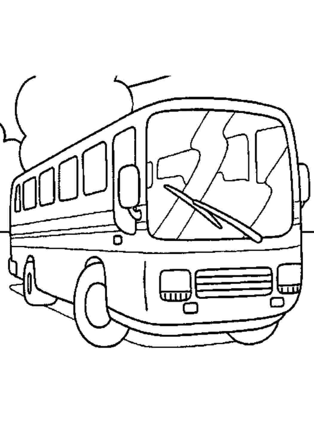 Раскраска Розфарбування автобуса