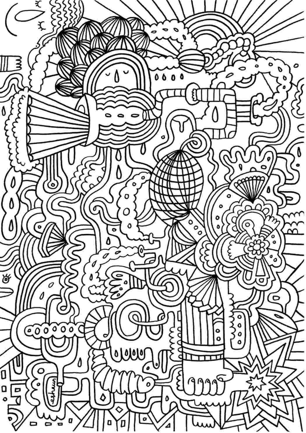 Раскраска Розфарбування для дорослих абстракції
