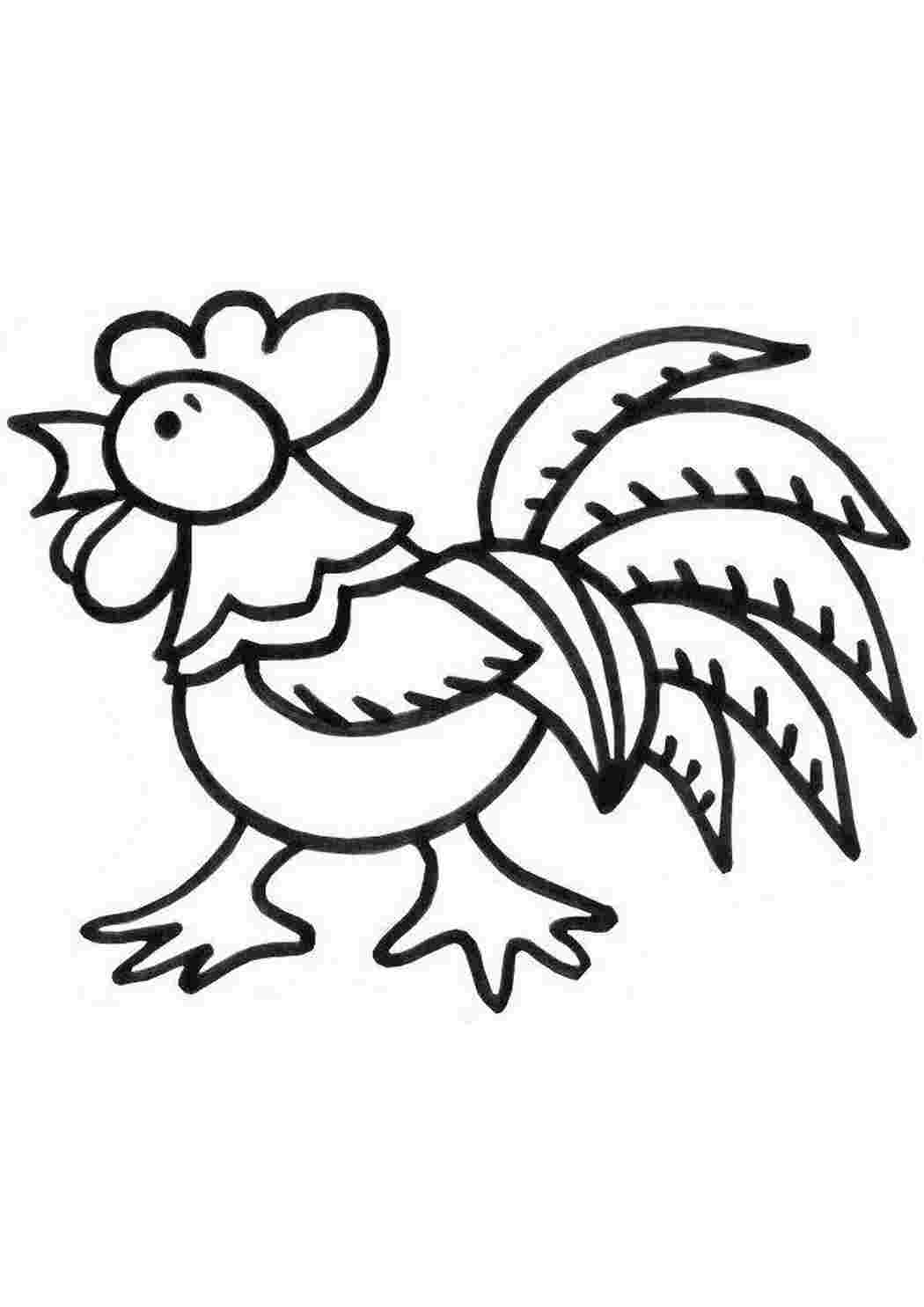 Раскраска Малюнок півня