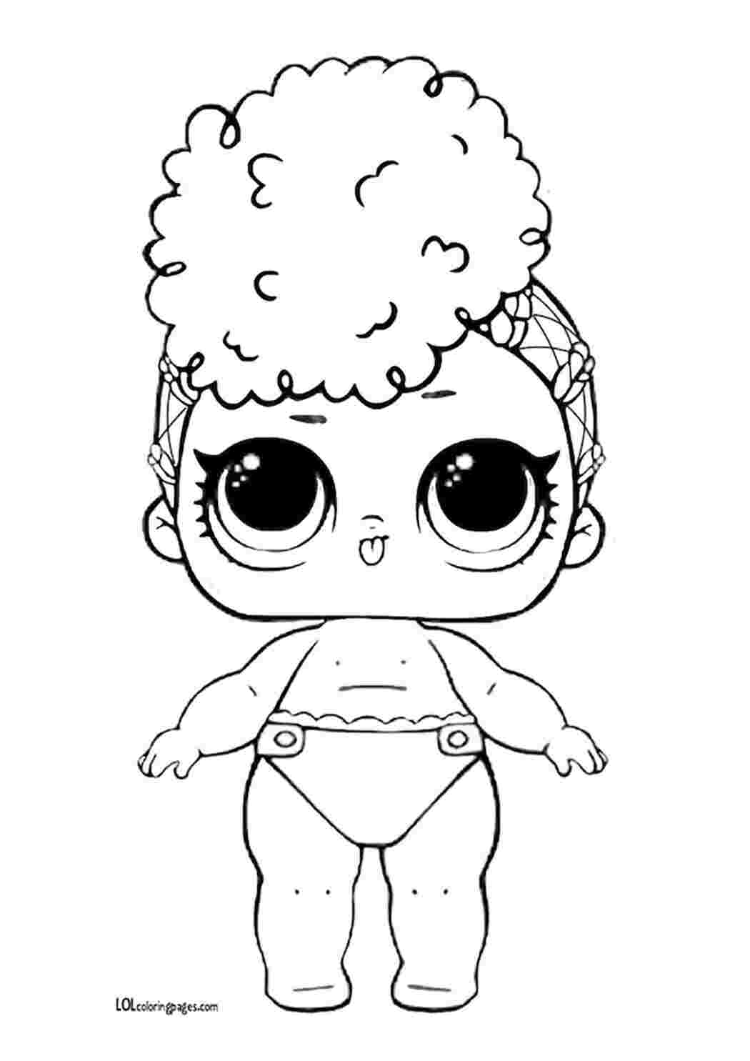 Раскраска Розфарбування з лялькою LOL Lil Independent Queen розмальовки ляльок LOL роздрукувати А4