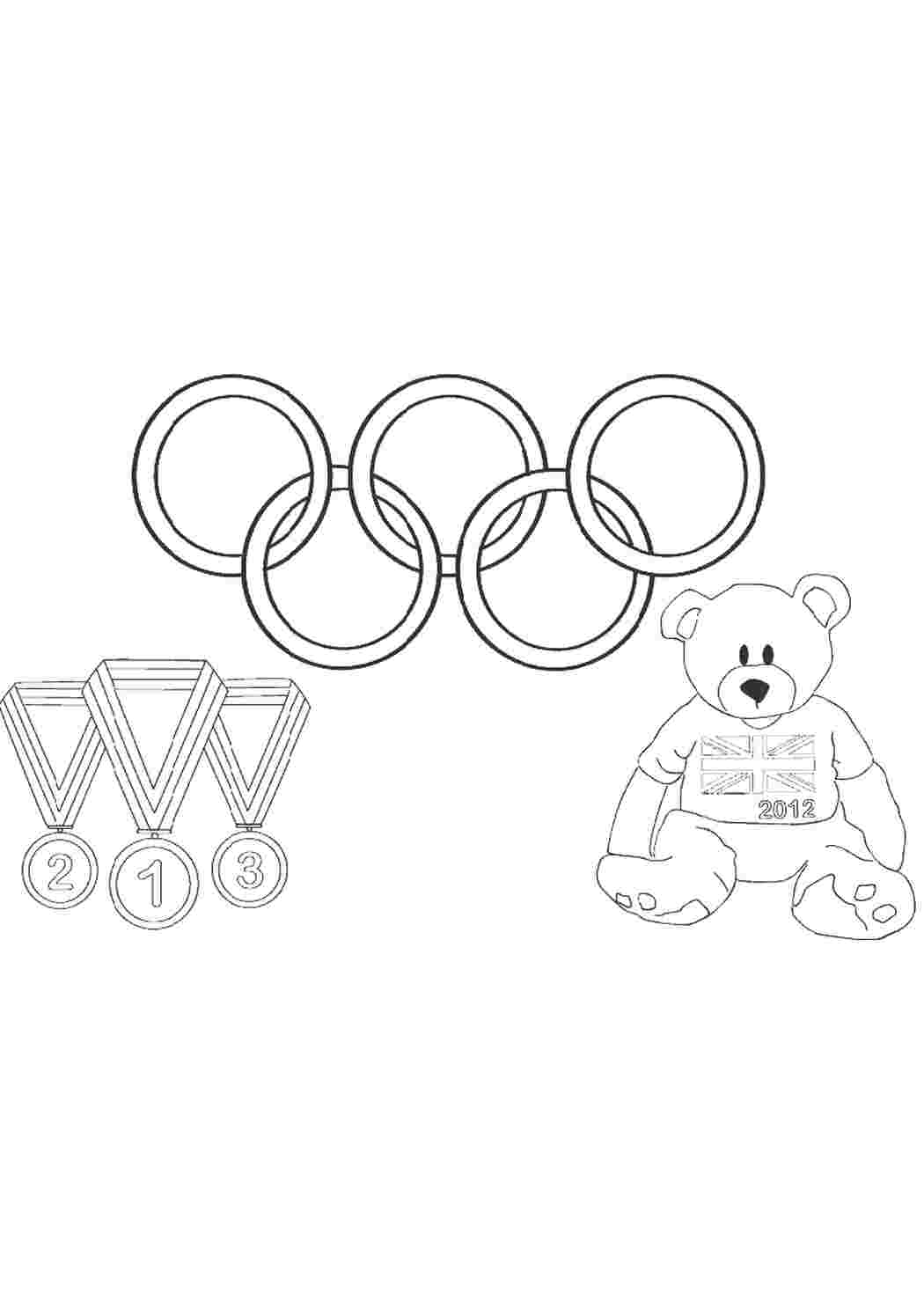 Раскраска Цікаві розмальовки на тему Олімпійський день для дітей