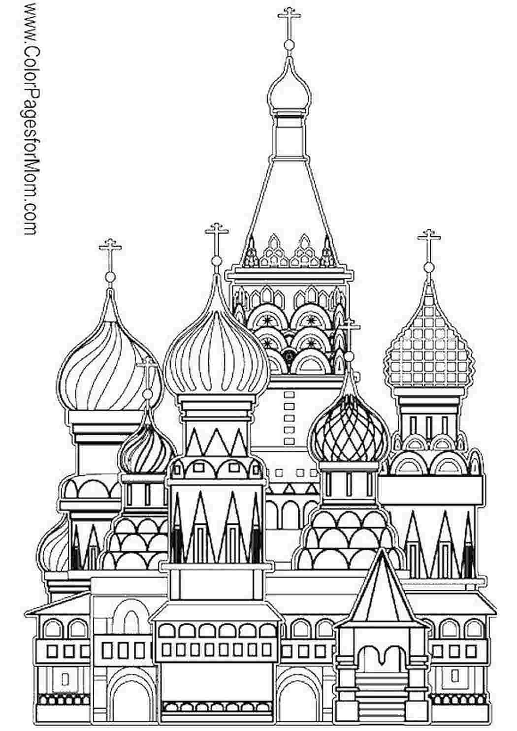 Раскраска Московська церква