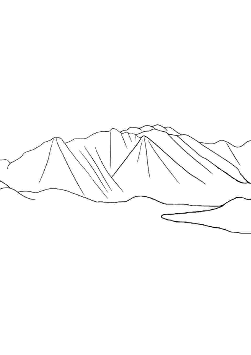 Раскраска Гори