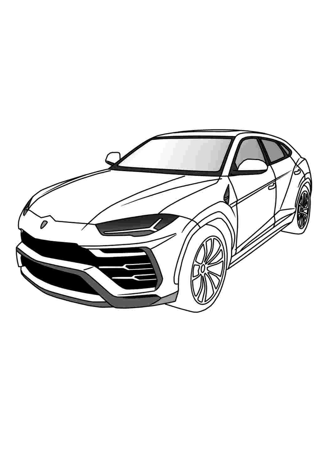 Раскраска Гарні розмальовки Розфарбування Lamborghini Lamborghini Urus
