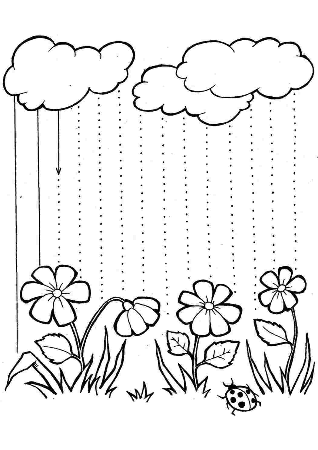 Раскраска Намалюй дощику