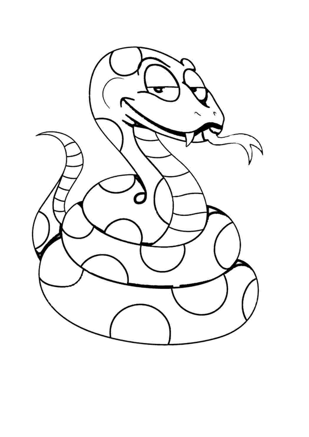 Раскраска Гарні розмальовки Гарна змія