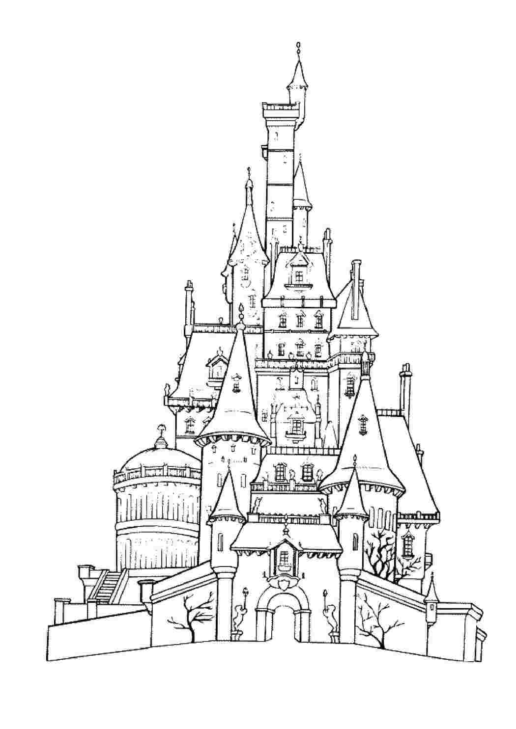 Раскраска Жуткий замок