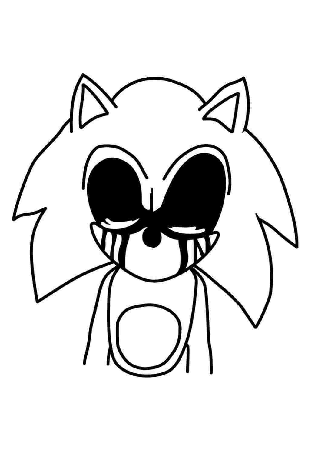 Раскраска Гарні розмальовки Розфарбування FNF Sonic Сонік EXE Lost Silver