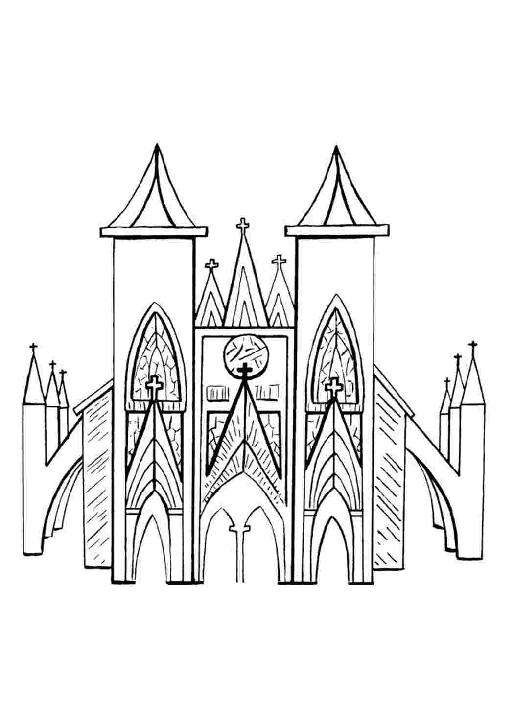Раскраска Церква