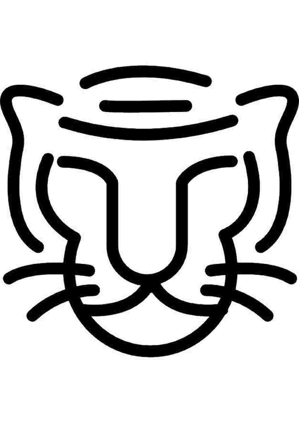 Раскраска Контур тигра