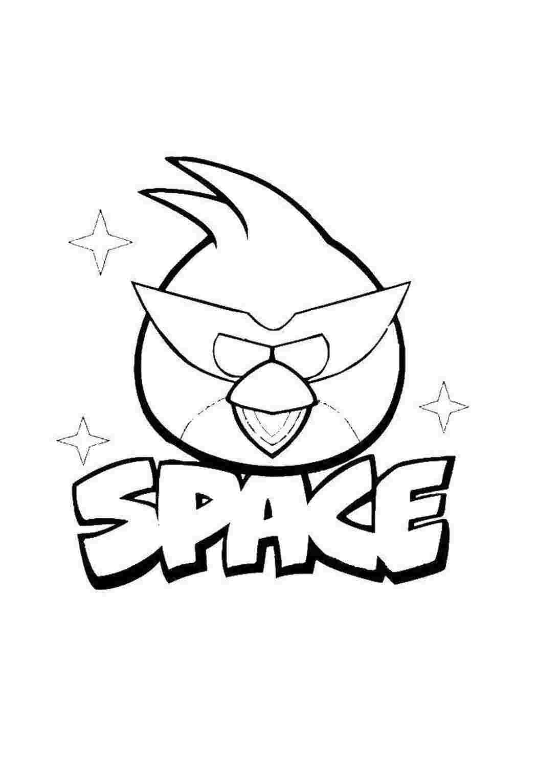 Раскраска Пташка з Angry Birds