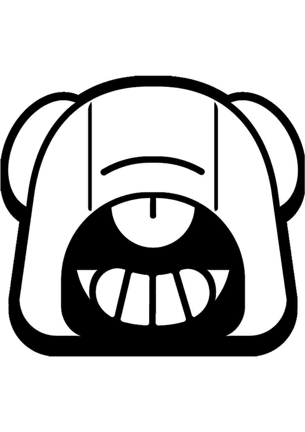 Раскраска Гарні розмальовки Емоція з гри Браво Старс Brawl Stars Леон