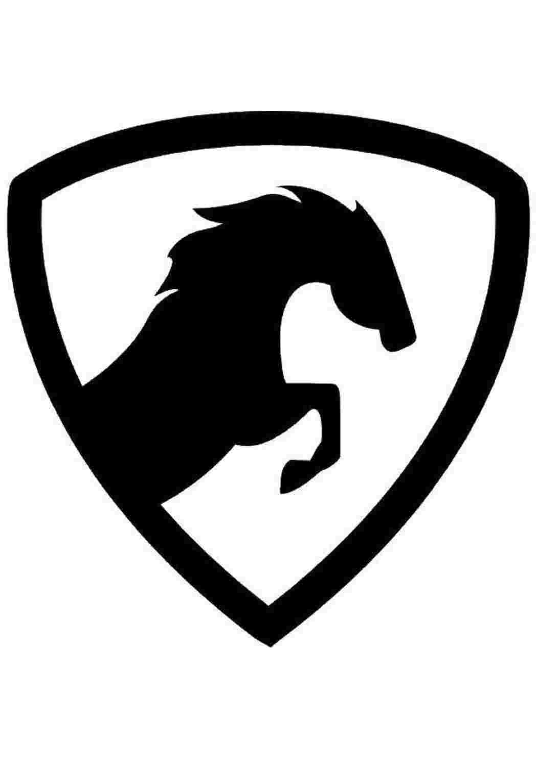 Раскраска Контур коня