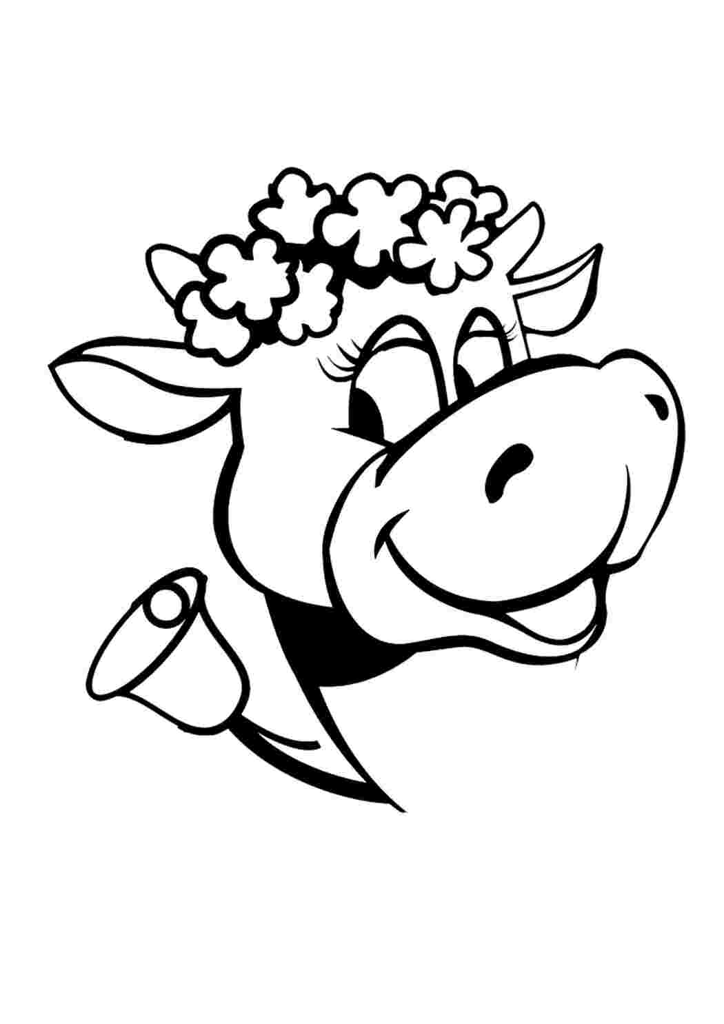 Раскраска Гарні розмальовки Мордочка домашньої тварини з дзвіночком