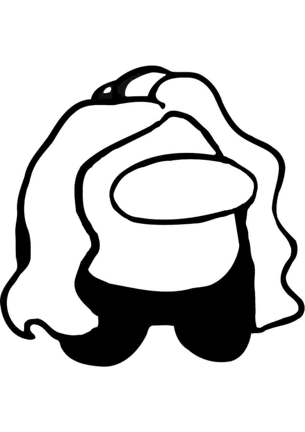 Раскраска Гарні розмальовки Персонаж з довгим волоссям