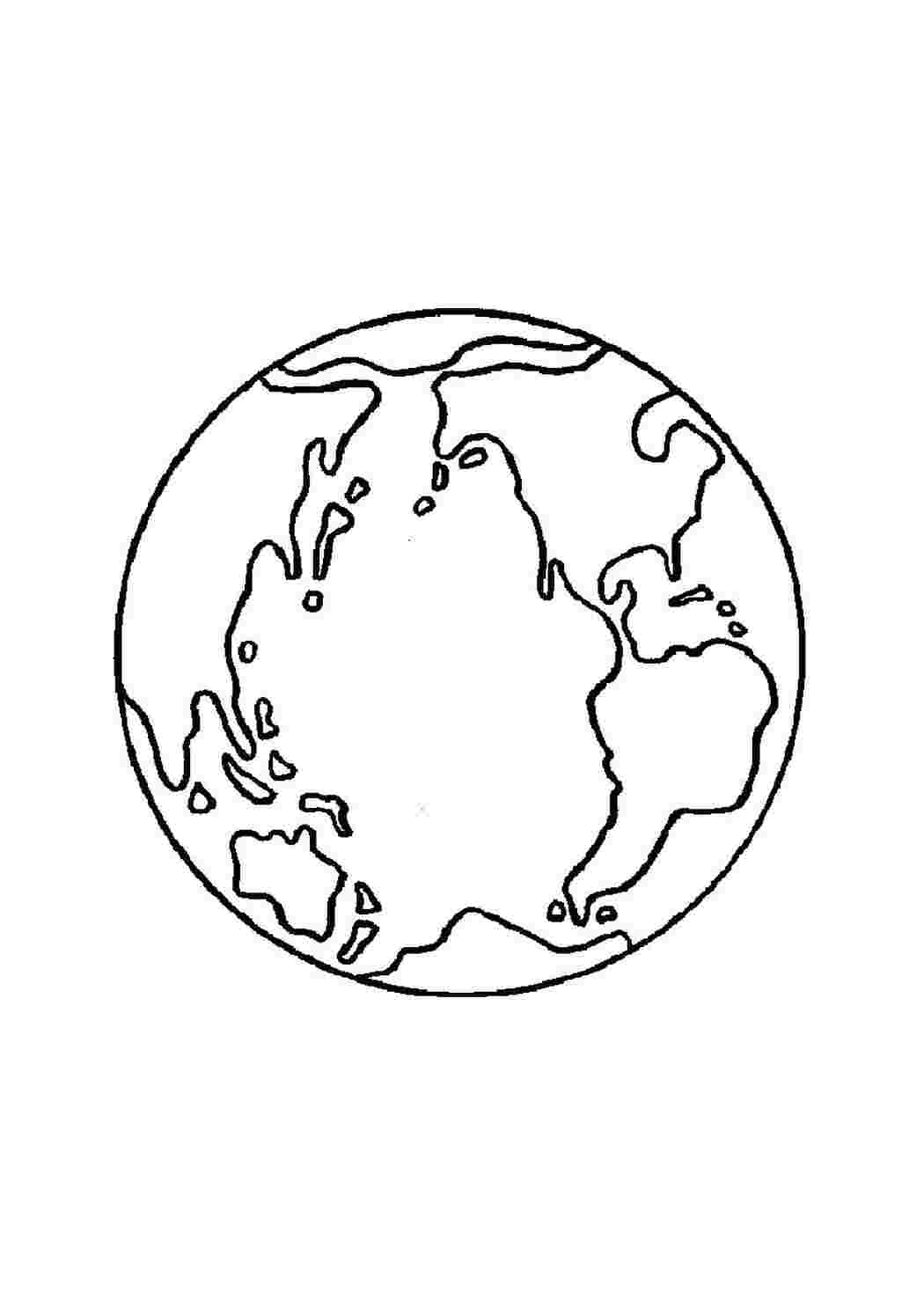 Раскраска розфарбування планета Земля