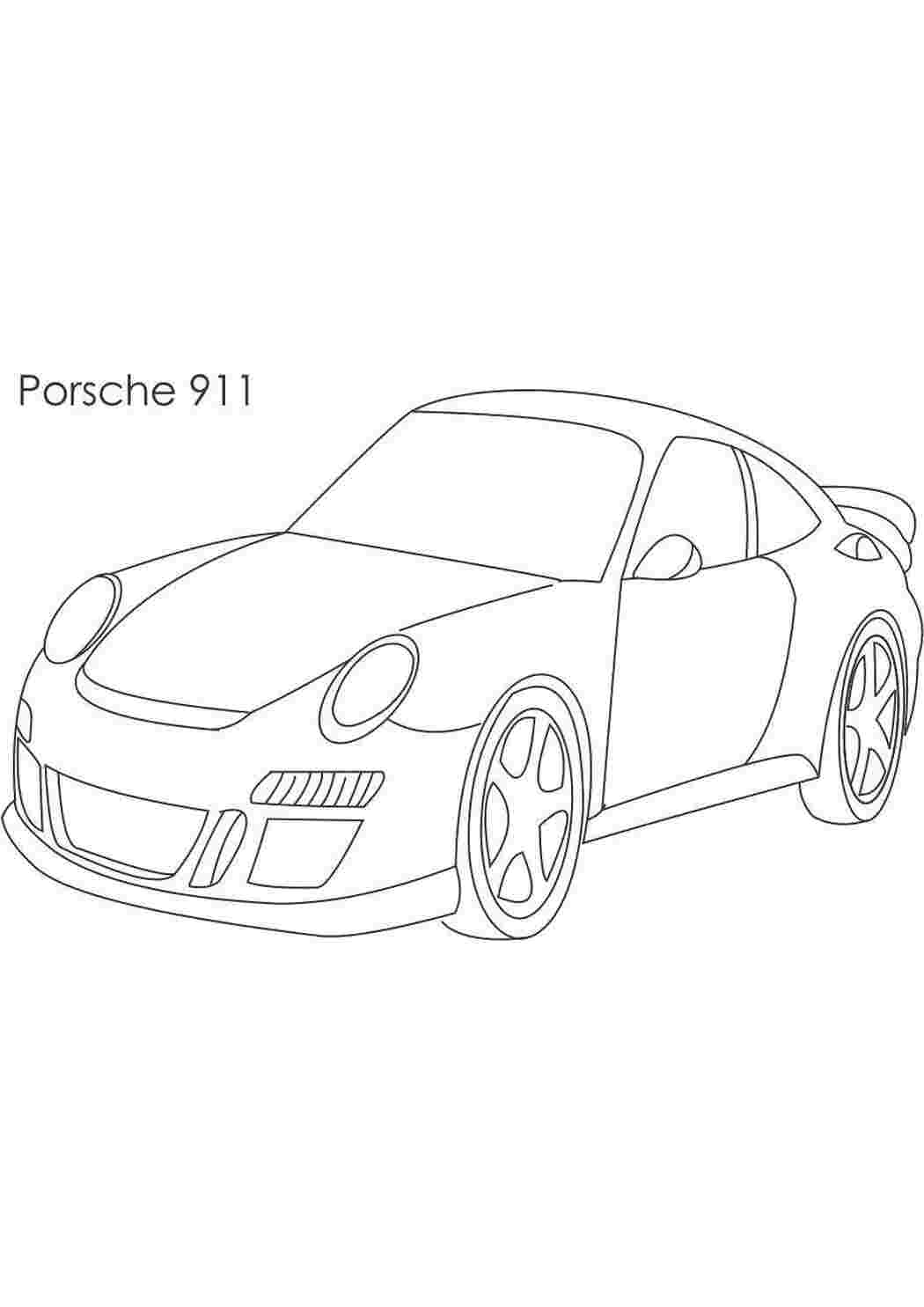 Раскраска Порше 911