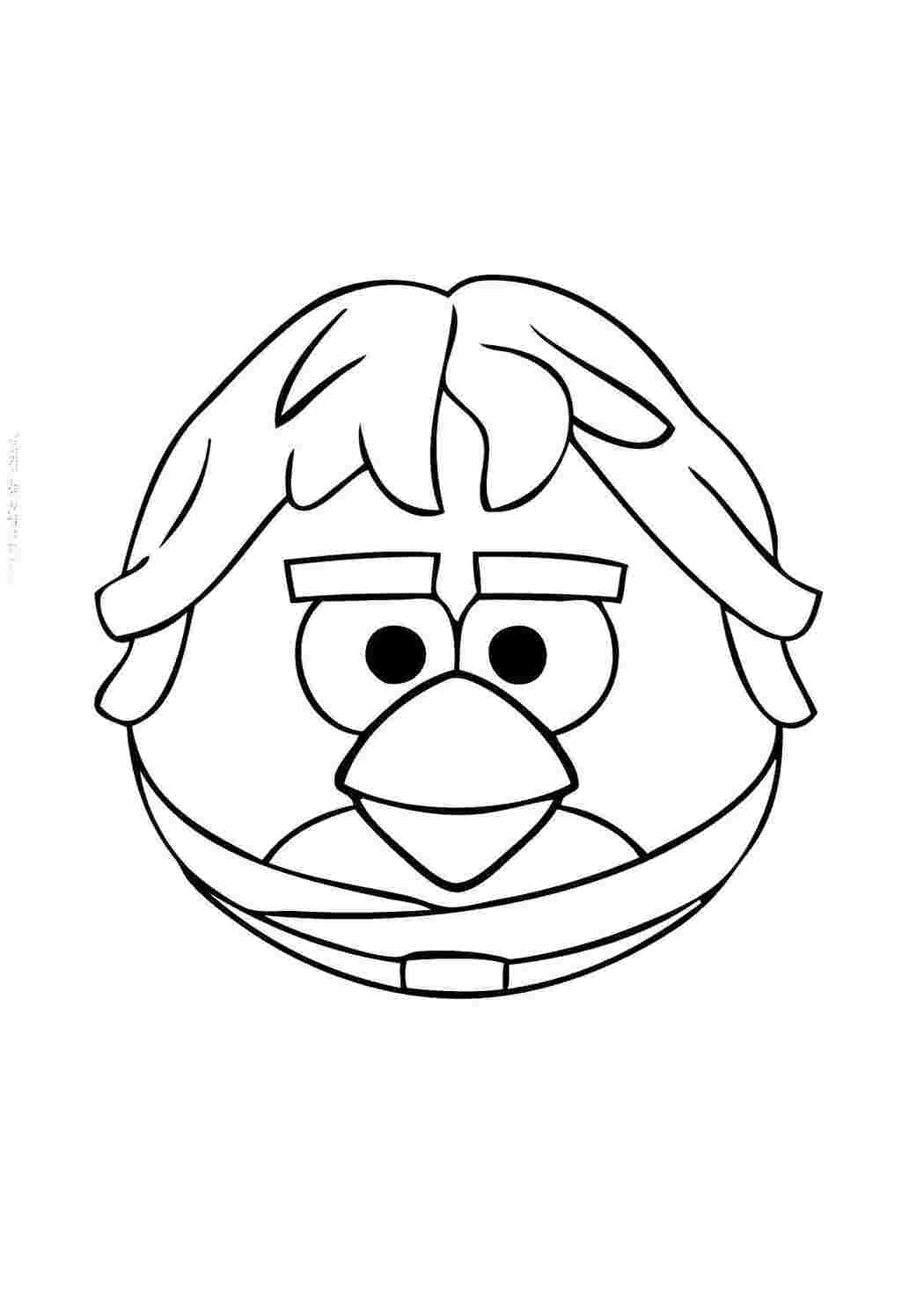 Раскраска Пташка з Angry Birds