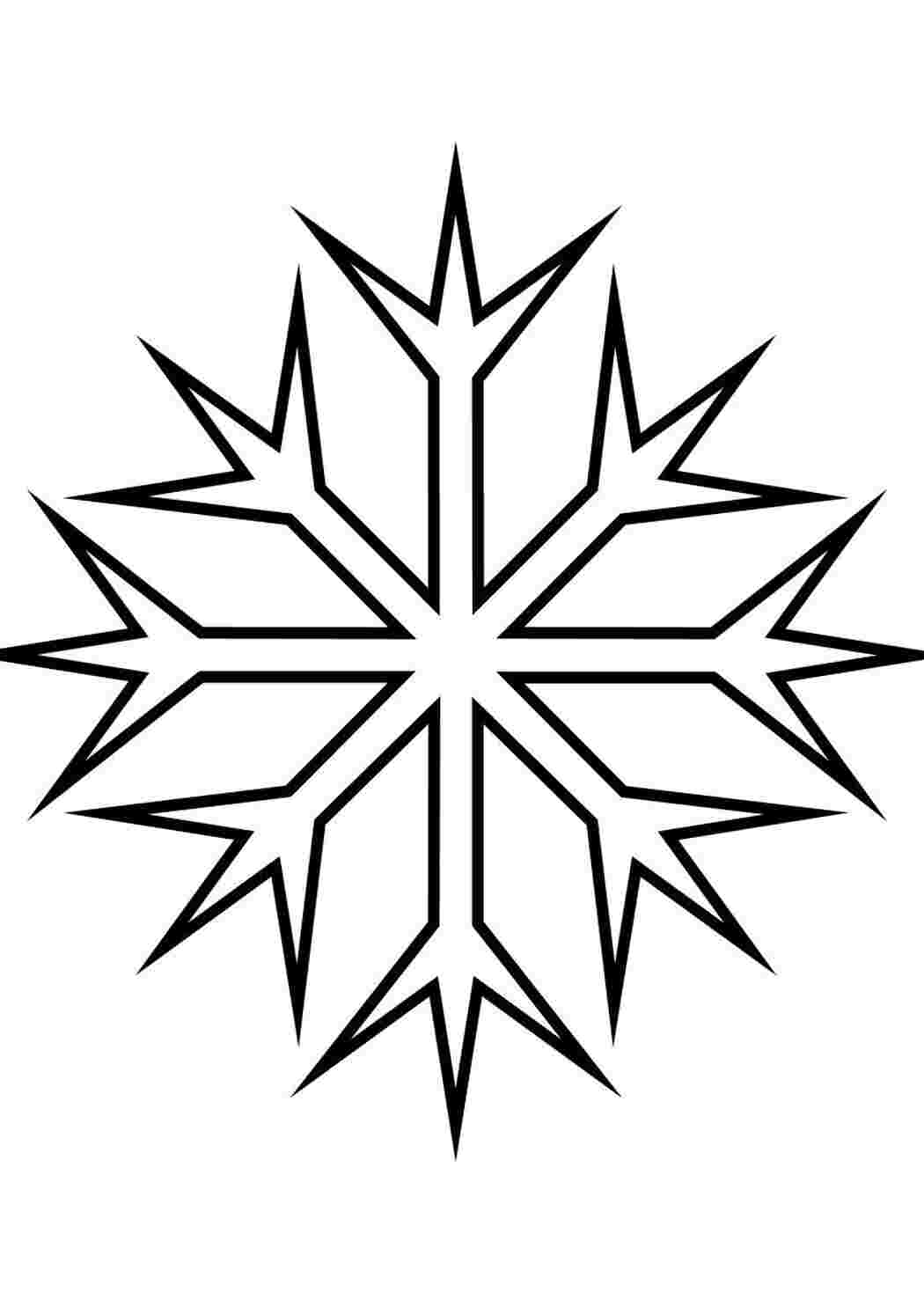 Раскраска Прості сніжинки