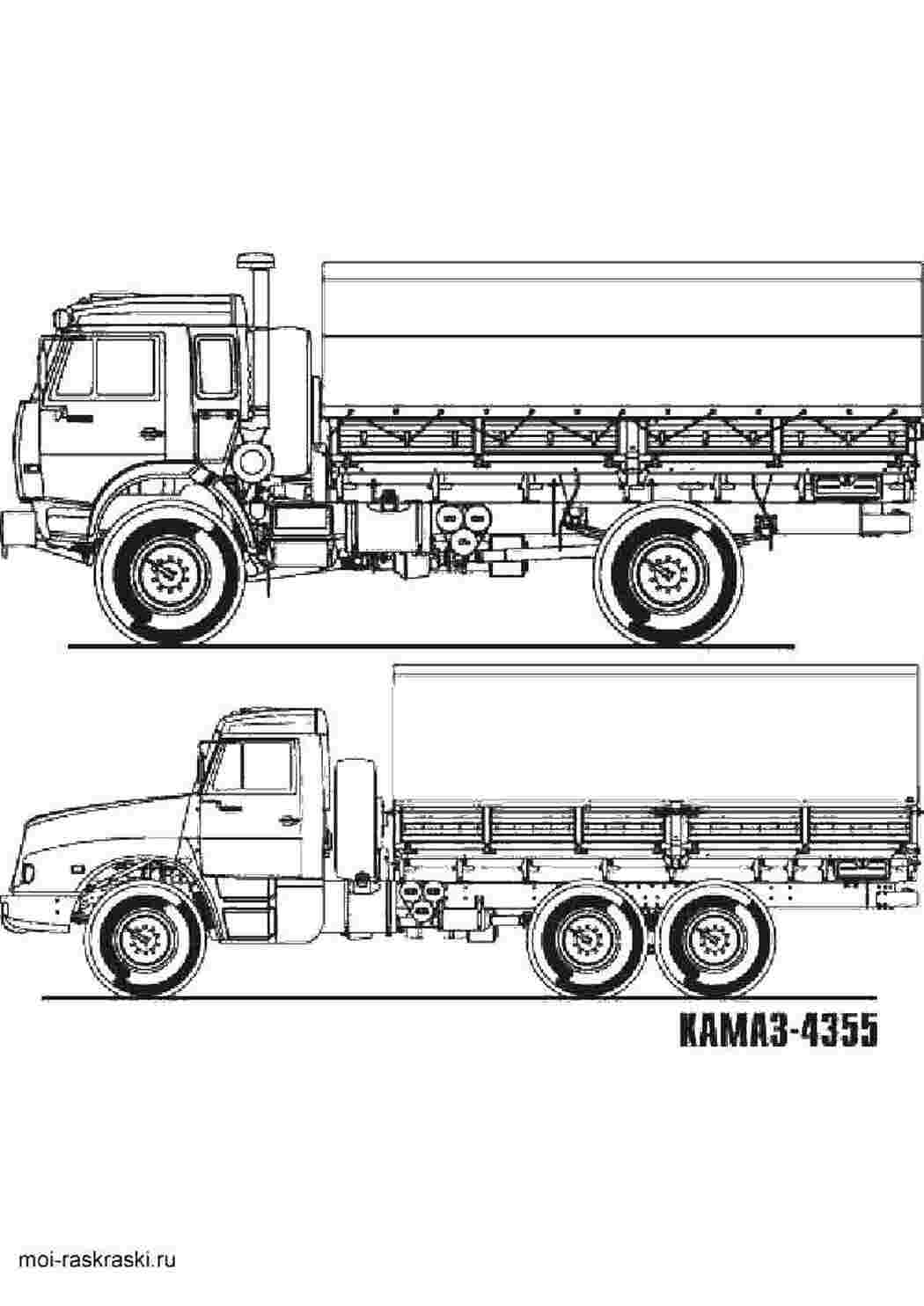 Раскраска КамАЗ 4355