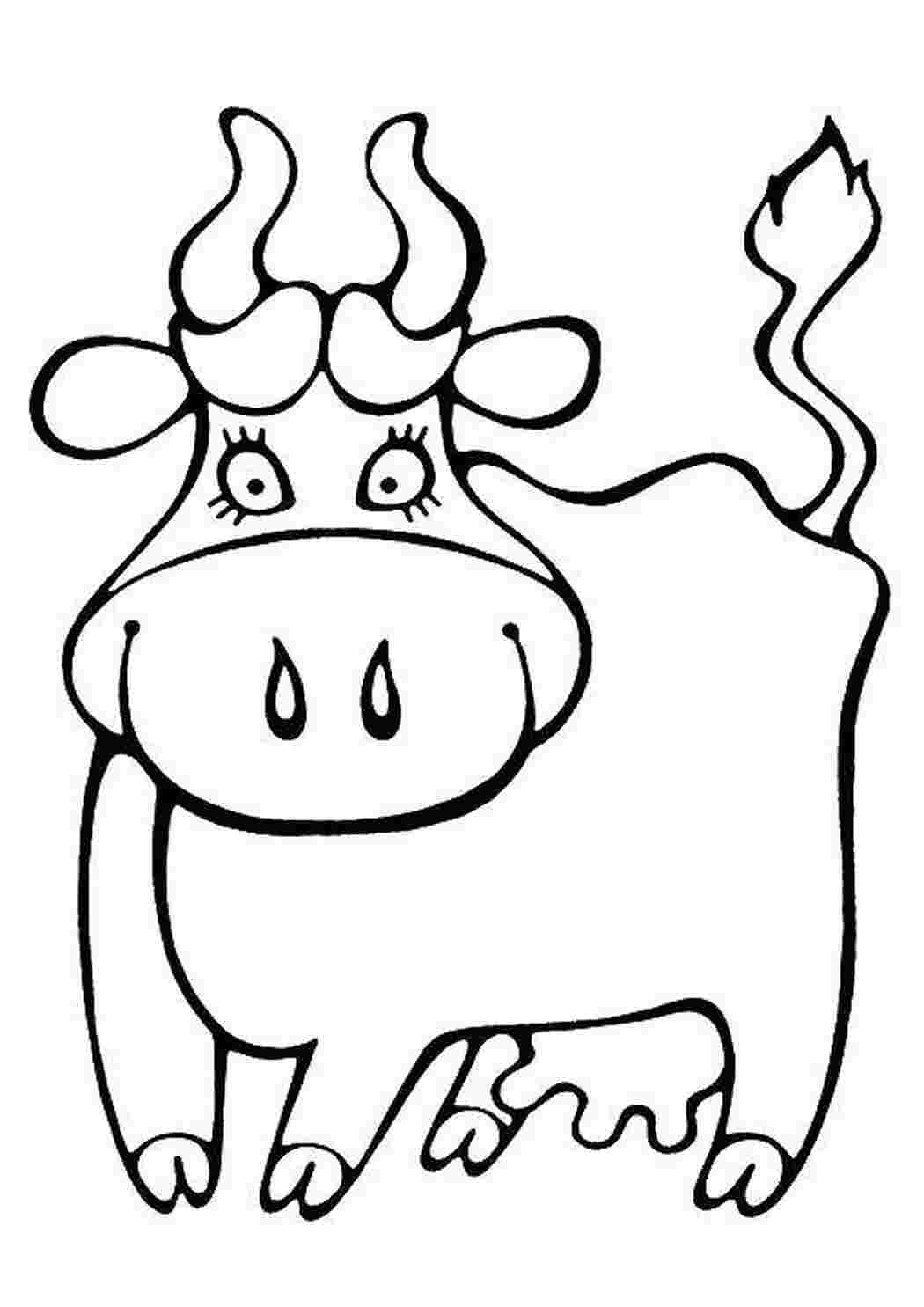 Раскраска корова