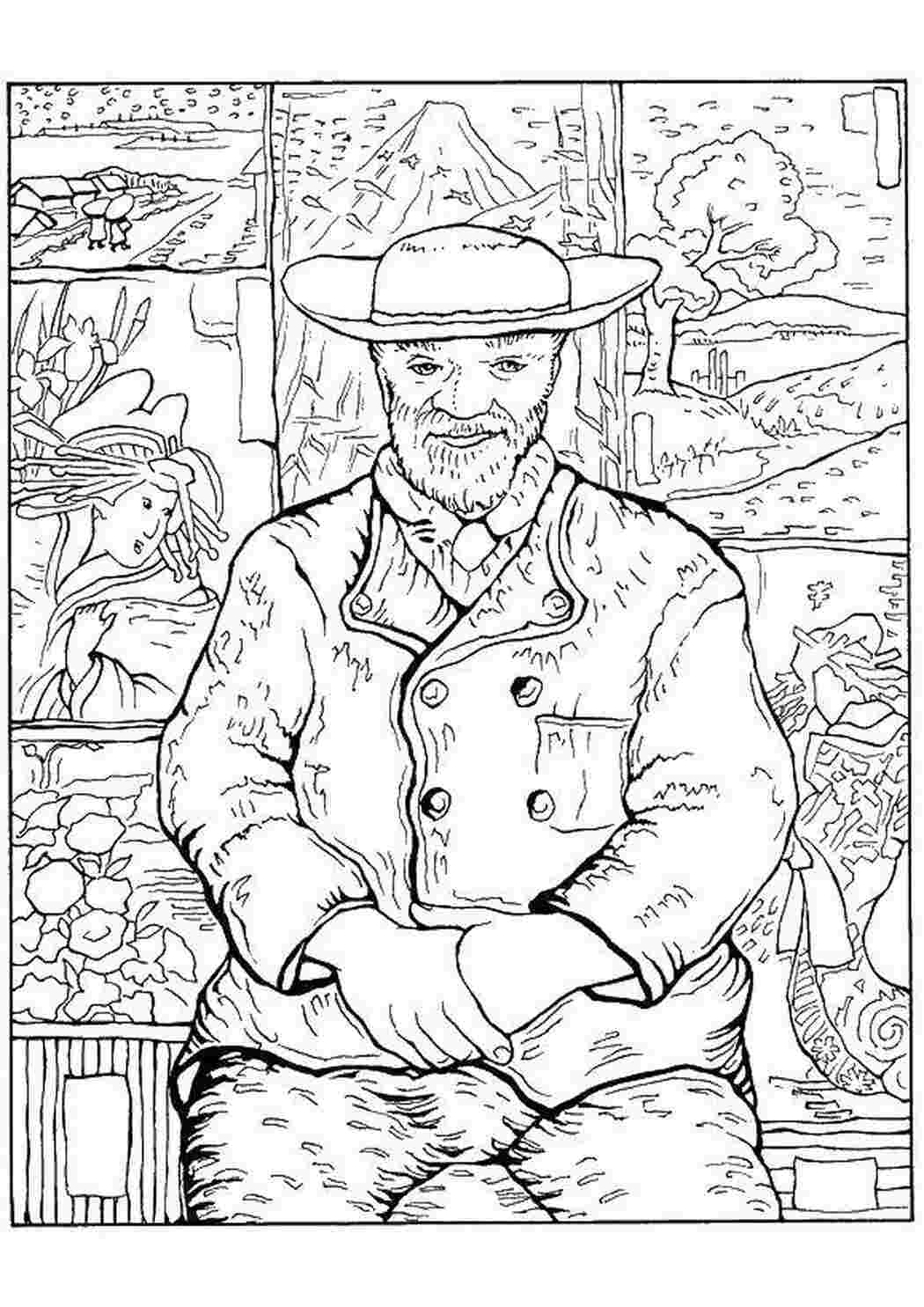 Раскраска Ван Гог