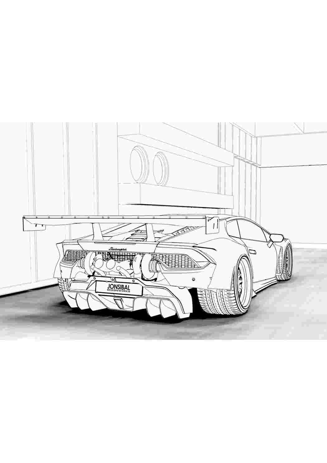 Раскраска Гарні розмальовки Розфарбування Lamborghini Lamborghini Деталізований малюнок