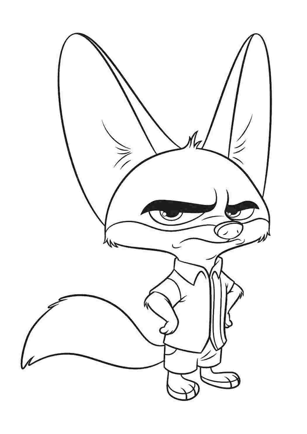 Раскраска Персонаж звірополіса