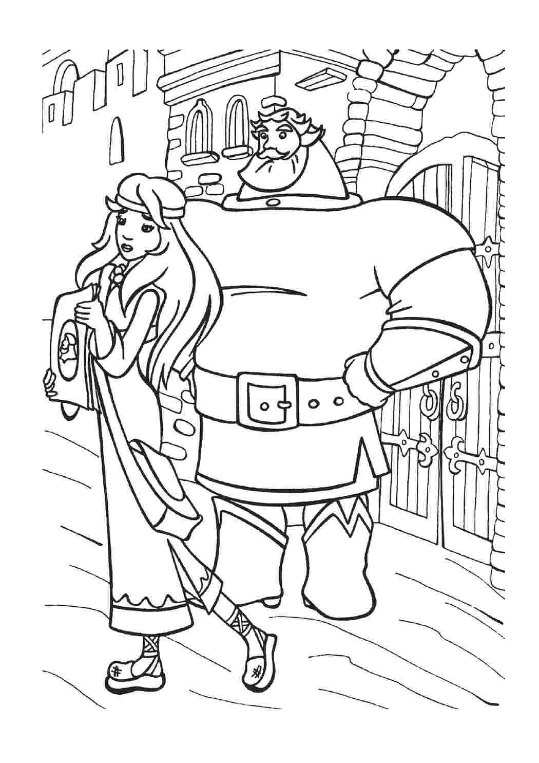 Раскраска Російські мультфільми Три богатирі