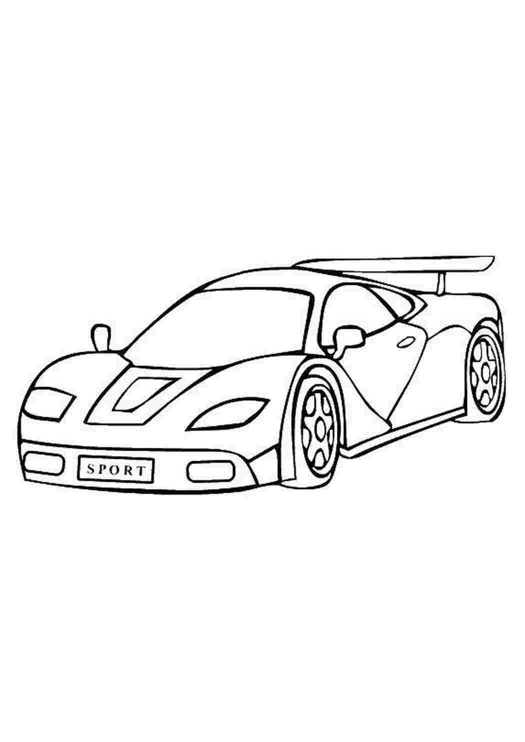 Раскраска Спортивний автомобіль