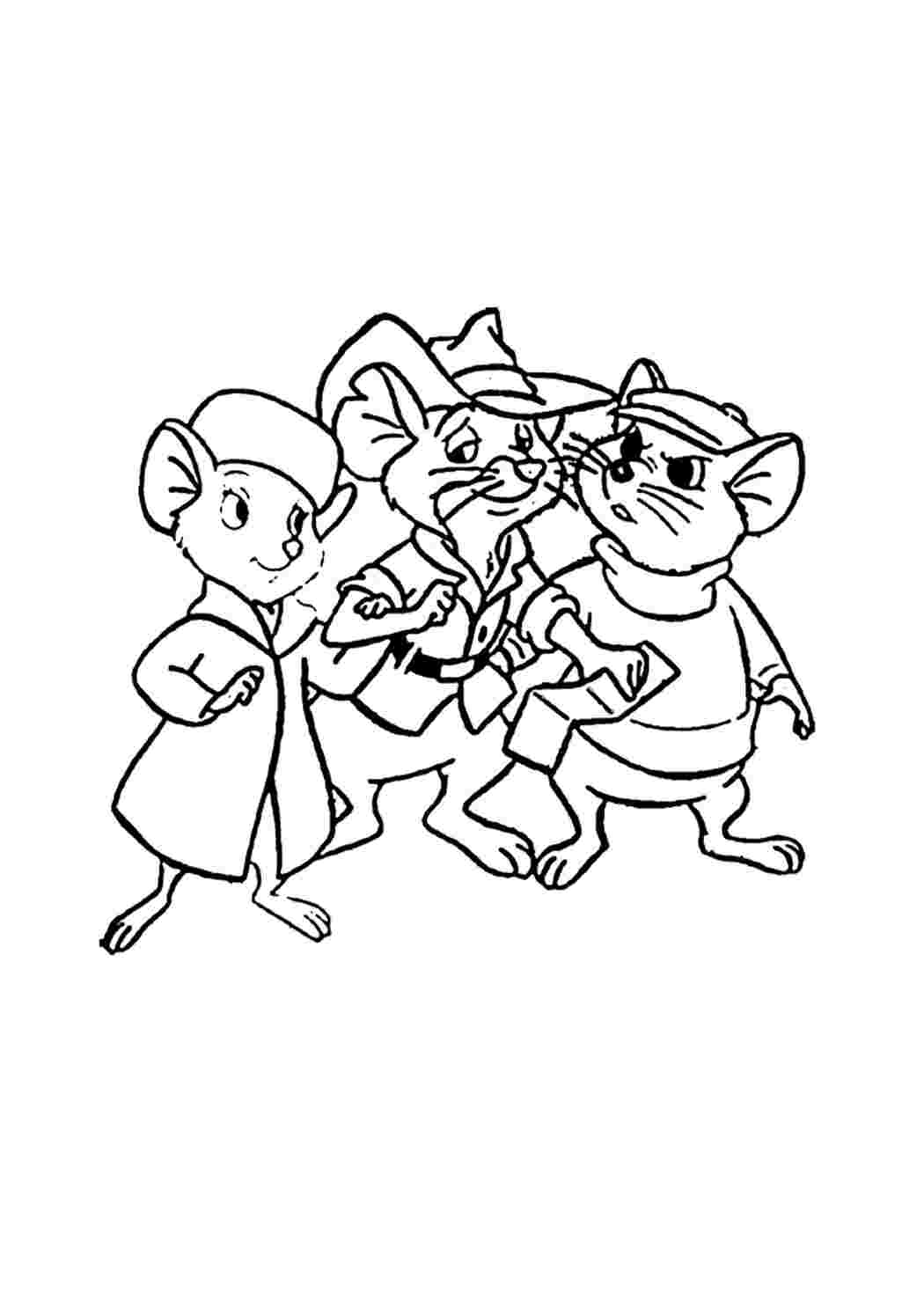 Раскраска Гарні розмальовки Три мишки розмальовка з мультфільму для дітей