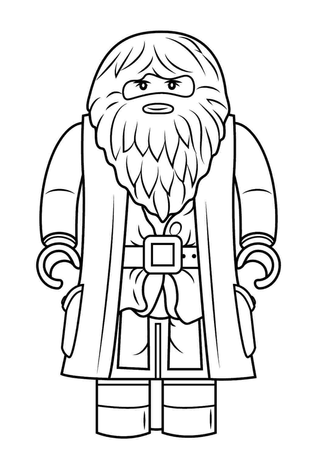 Раскраска Гарні розмальовки Розфарбування Гаррі Поттер Лего Хагрид