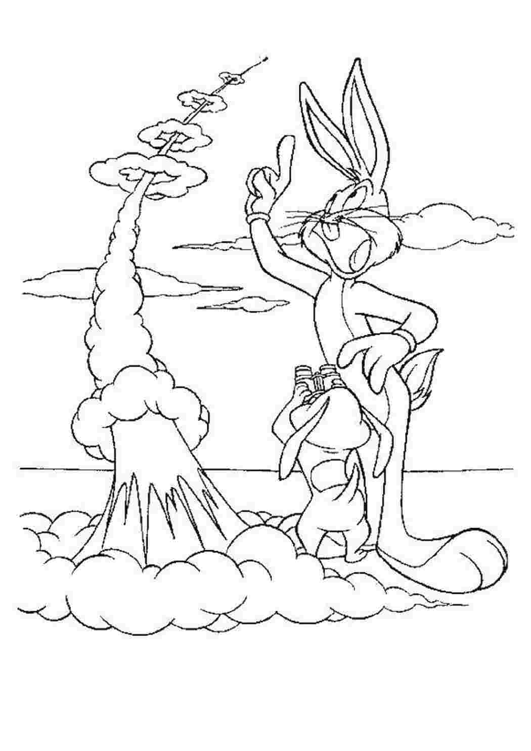 Раскраска Браґс Банні з зайцем