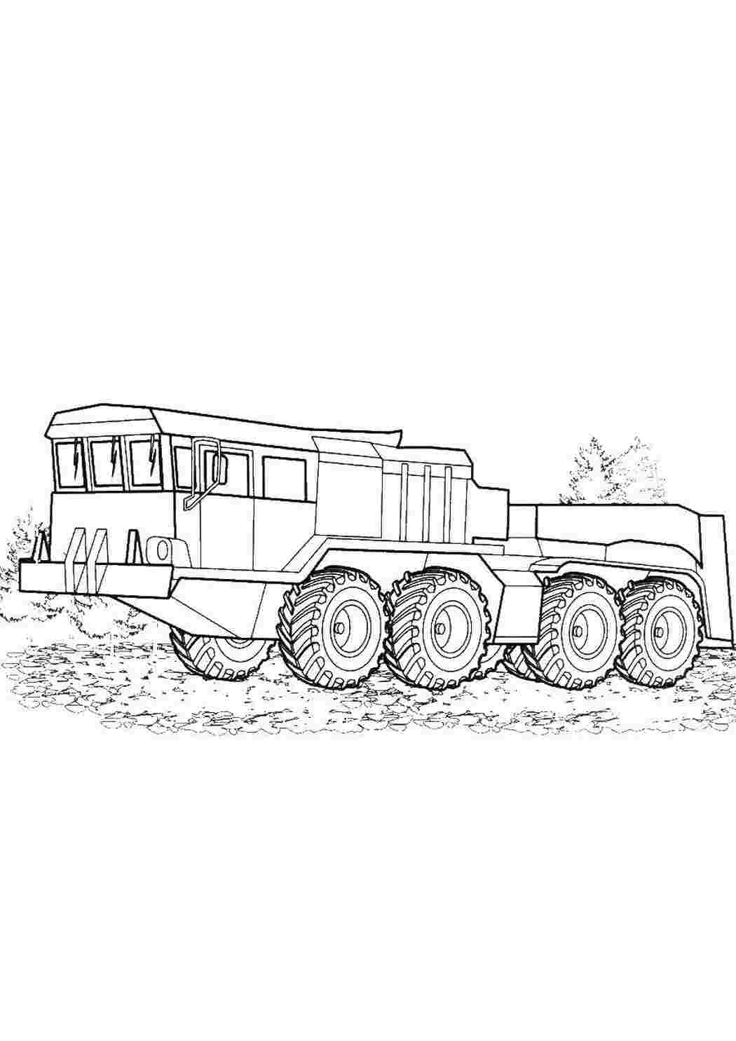 Раскраска Військовий танковоз