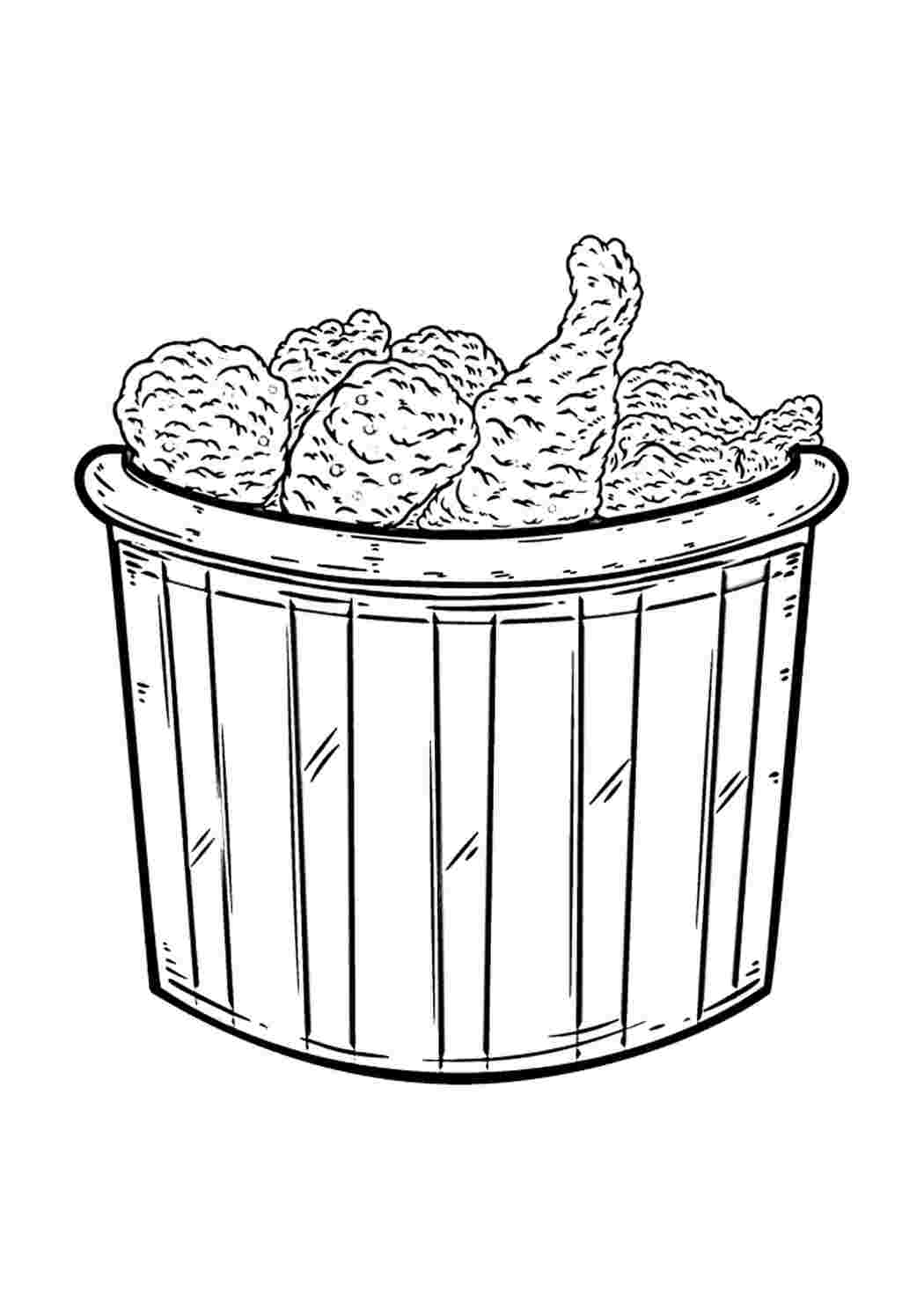 Раскраска Гарні розмальовки KFC відро розмальовка