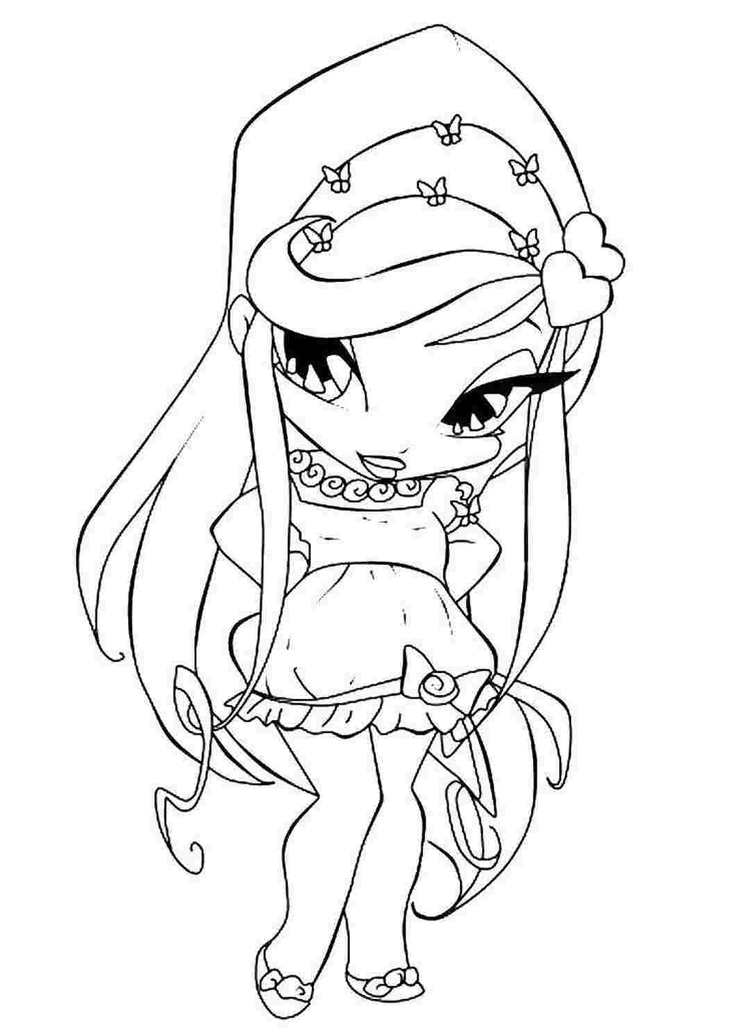 Раскраска Стелла з мультфільму Winx