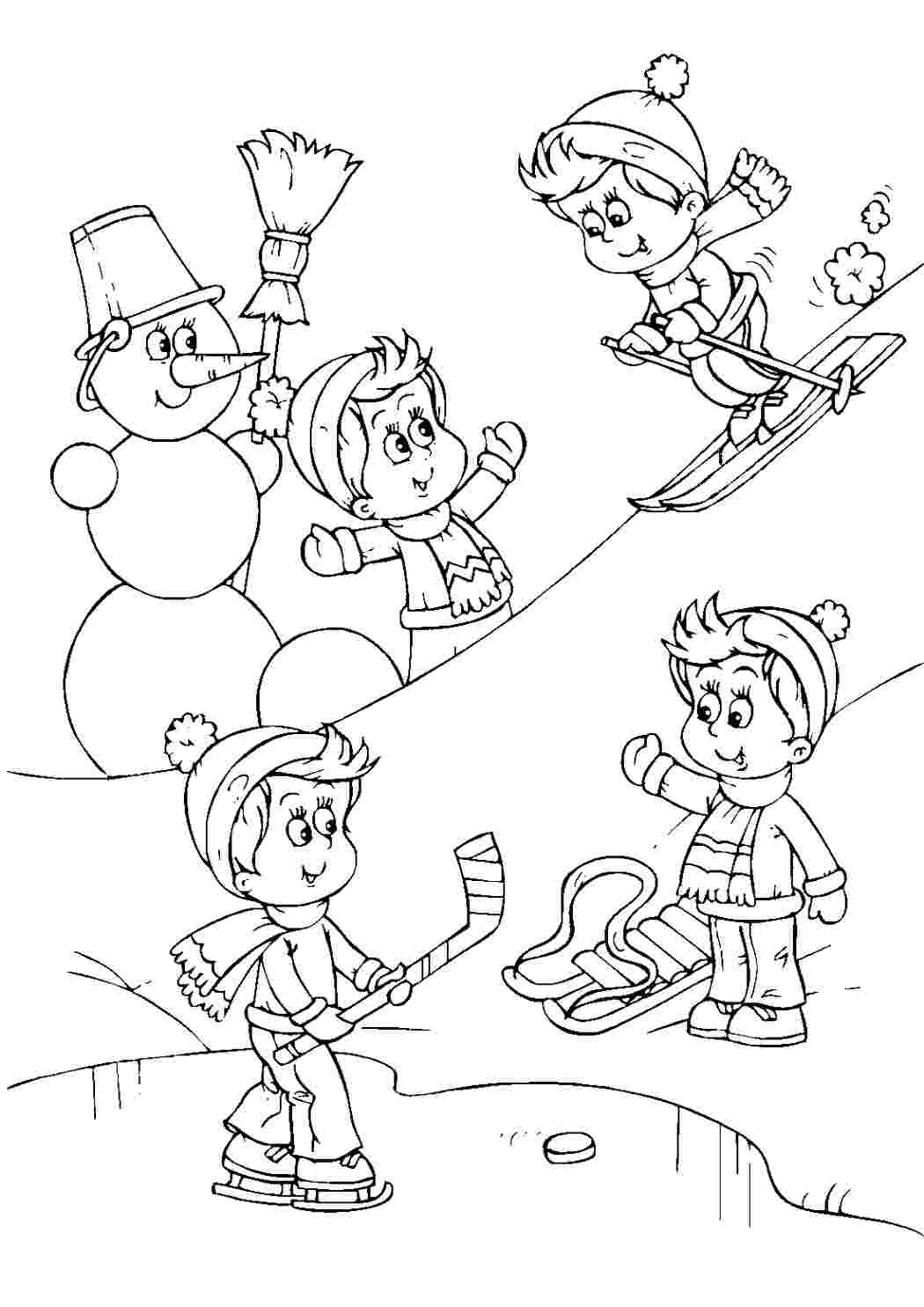Раскраска Новорічні свята Сніговик