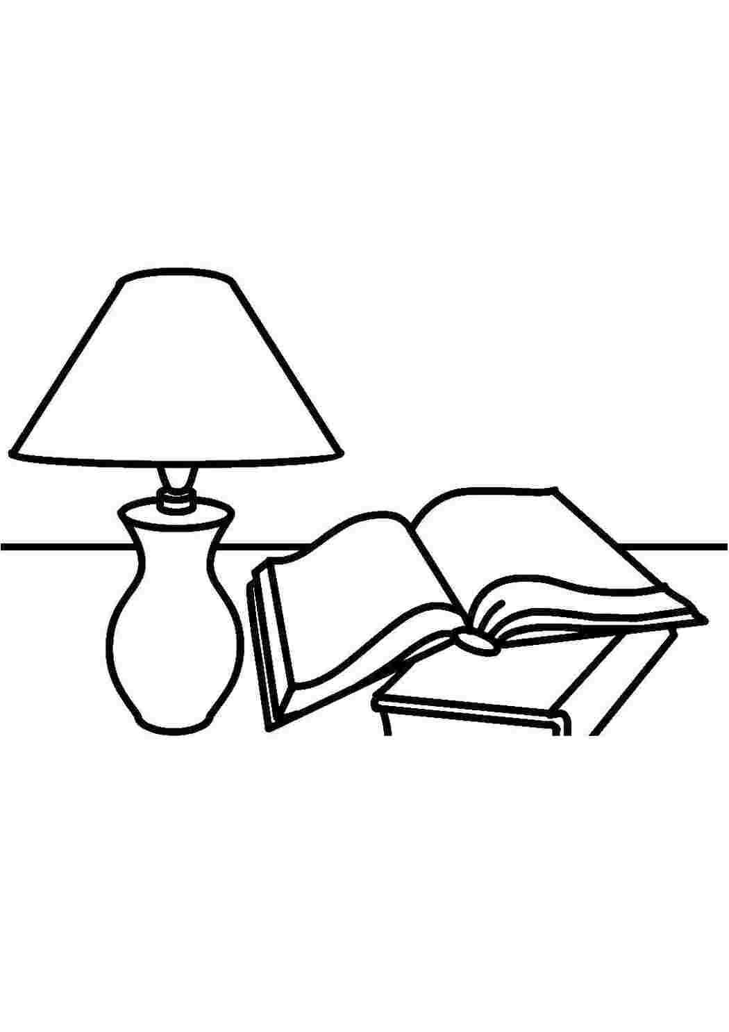 Раскраска Книги на столі