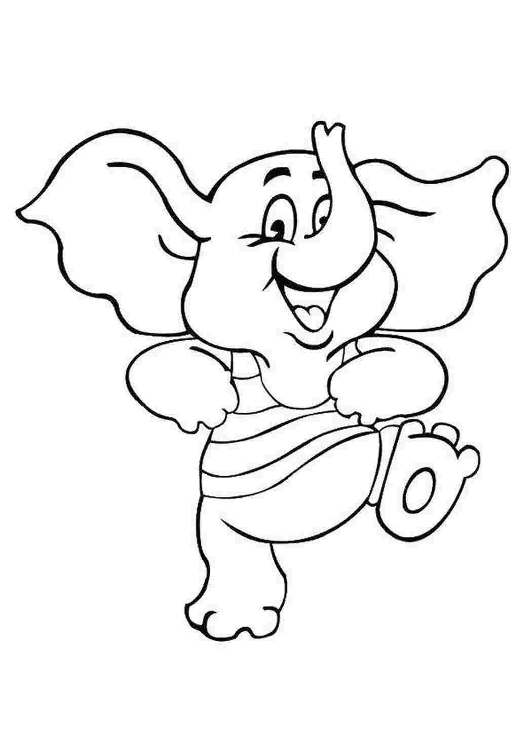 Раскраска Милий слоненя