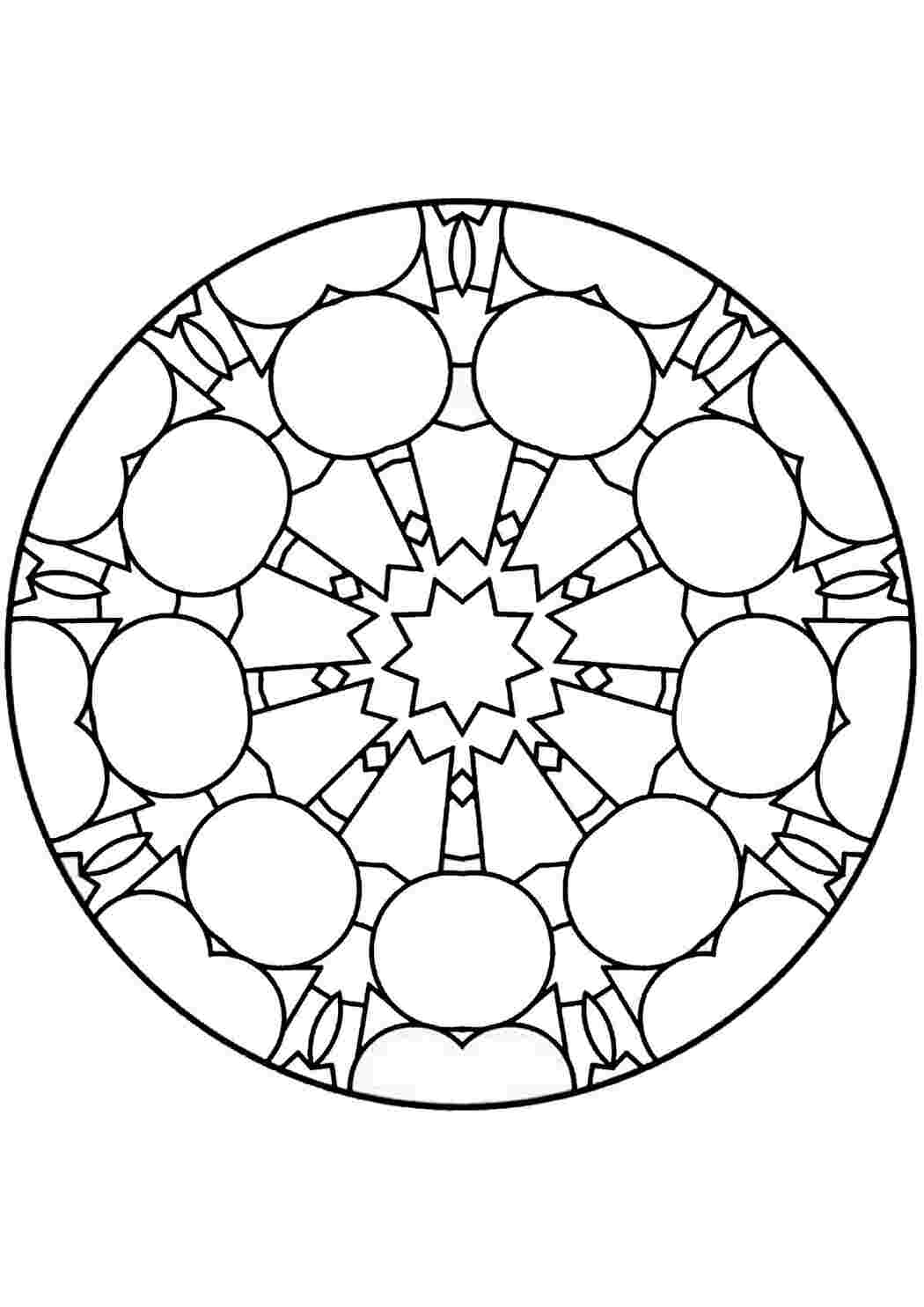 Раскраска Малюнки для вітражного скла з візерунком з геометричних фігур