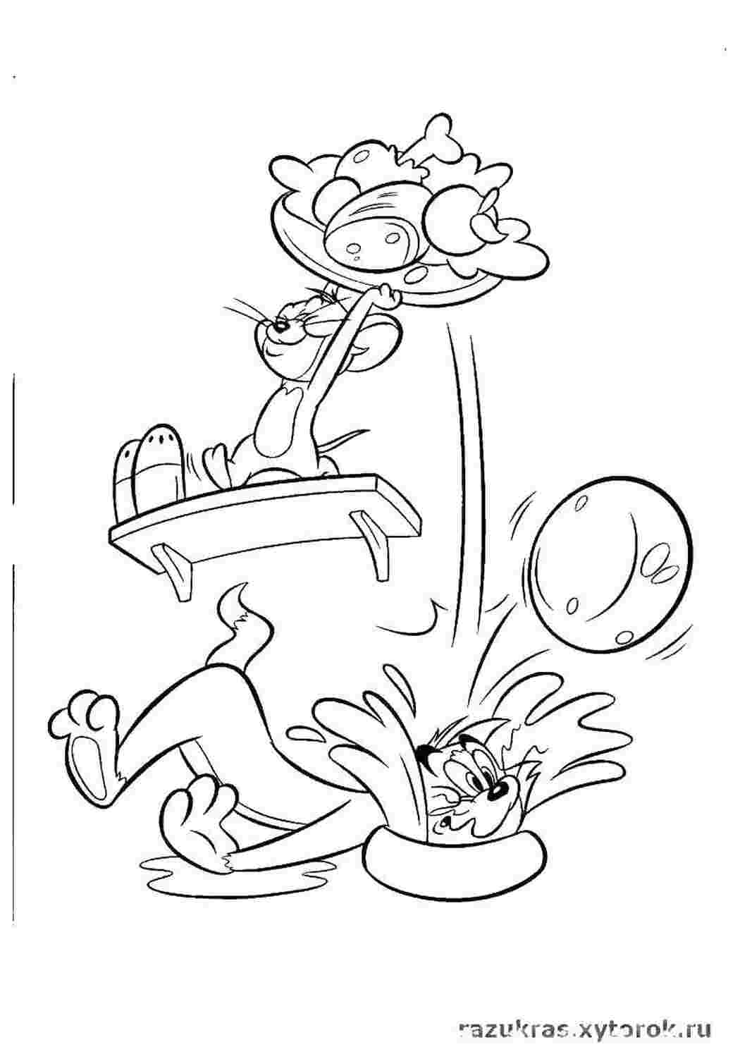 Раскраска Джери з їжею