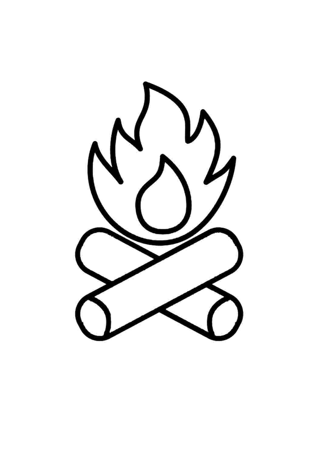 Раскраска Гарні розмальовки Вогнище розмальовка для малюків