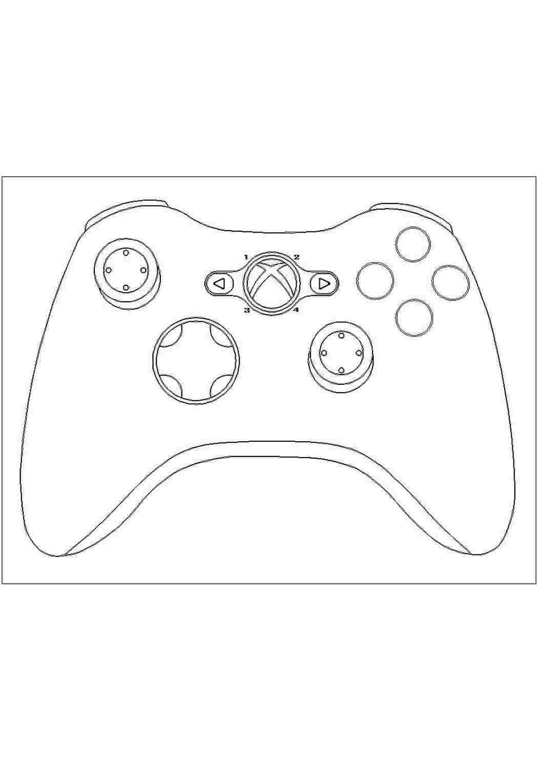 Раскраска Джойстик від Xbox